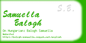 samuella balogh business card